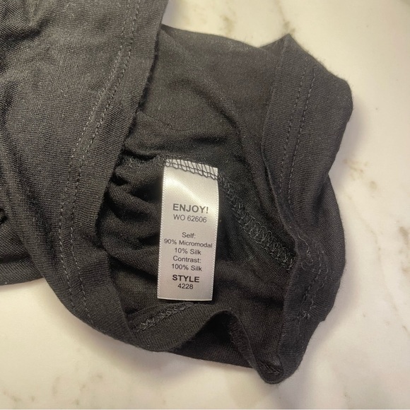 Michael Stars Two-Tone Long Sleeve Sheer Tee - Picture 11 of 11